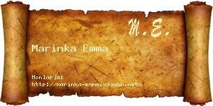 Marinka Emma névjegykártya